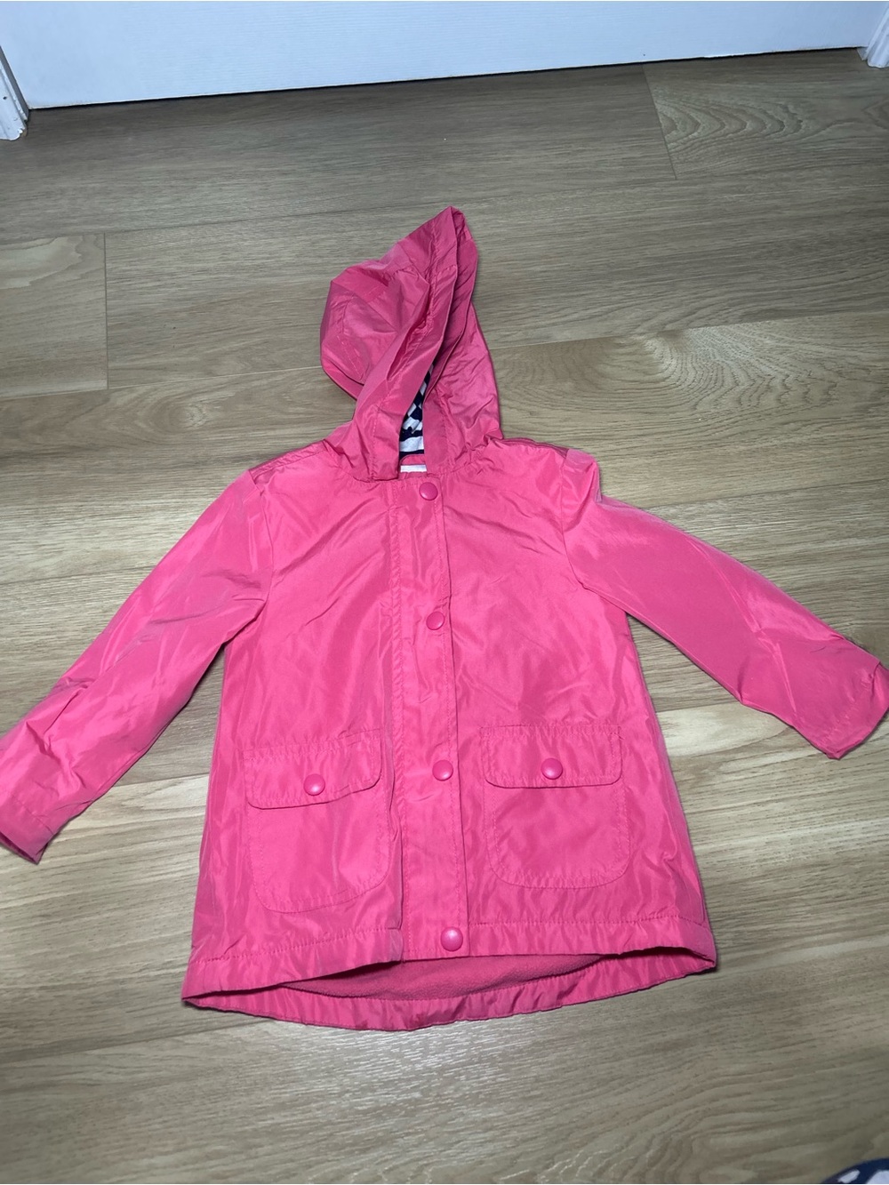 Joe Fresh Bright Pink Hooded Kids Raincoat